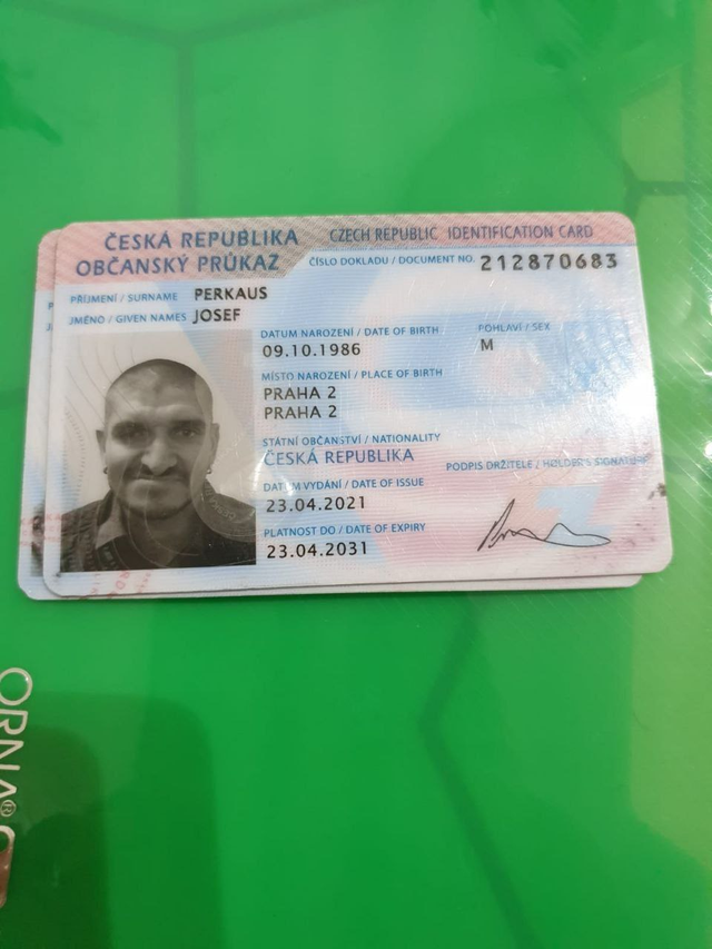 Nahaufnahme einer Führerscheinkarte auf grünem Hintergrund